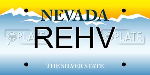 REHV Nevada License Plate
