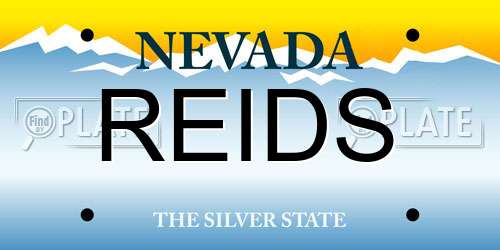 REIDS Nevada License Plate