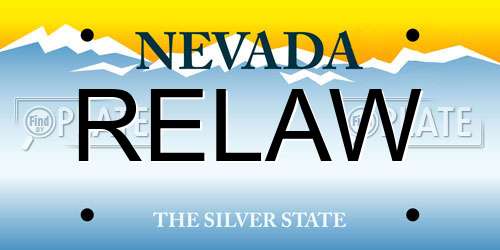 RELAW Nevada License Plate