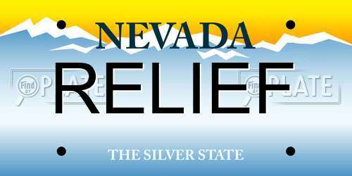 RELIEF Nevada License Plate