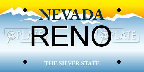 RENO Nevada License Plate