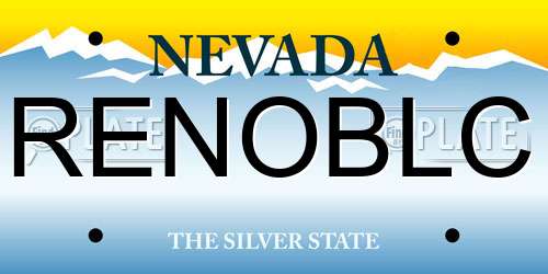 RENOBLC Nevada License Plate