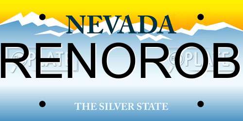 RENOROB Nevada License Plate