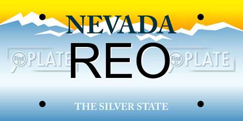 REO Nevada License Plate