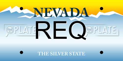REQ Nevada License Plate