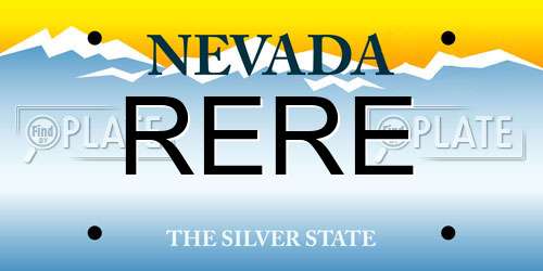 RERE Nevada License Plate