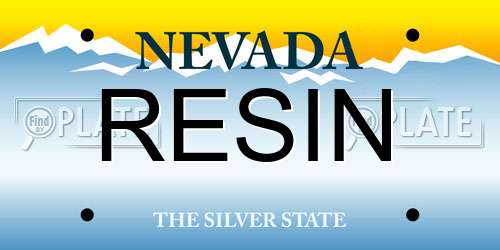 RESIN Nevada License Plate