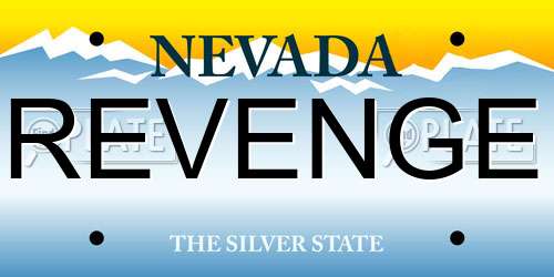 REVENGE Nevada License Plate