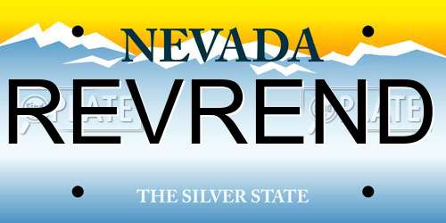 REVREND Nevada License Plate