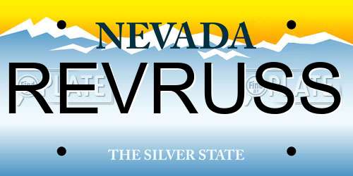 REVRUSS Nevada License Plate