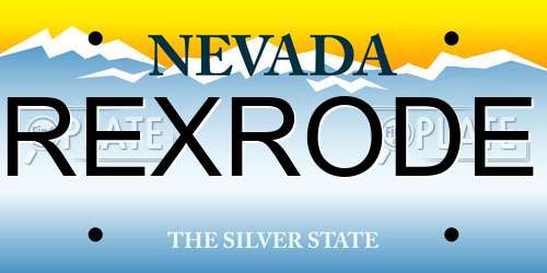REXRODE Nevada License Plate