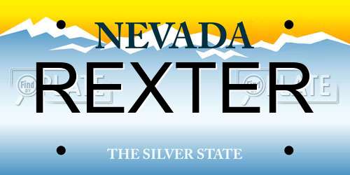 REXTER Nevada License Plate