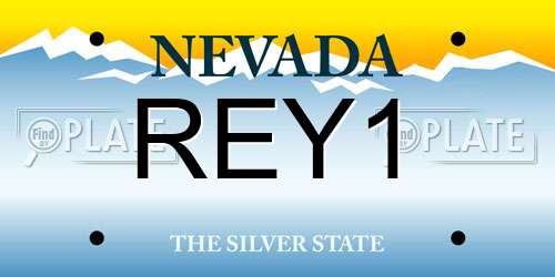 REY1 Nevada License Plate