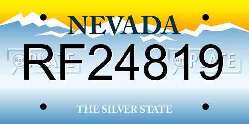 RF24819 Nevada License Plate