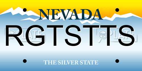 RGTSTTS Nevada License Plate