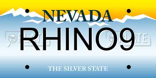 RHINO9 Nevada License Plate