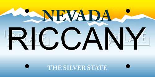 RICCANY Nevada License Plate
