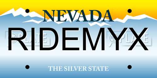 RIDEMYX Nevada License Plate