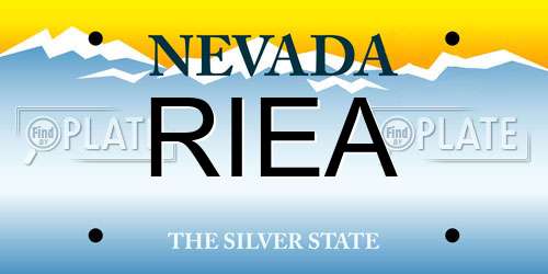 RIEA Nevada License Plate