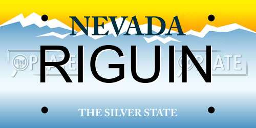 RIGUIN Nevada License Plate