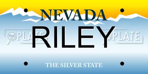RILEY Nevada License Plate