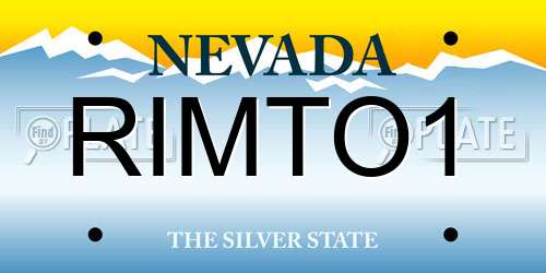 RIMTO1 Nevada License Plate
