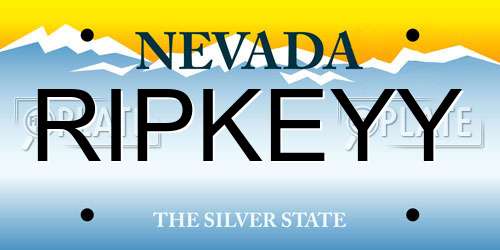 RIPKEYY Nevada License Plate