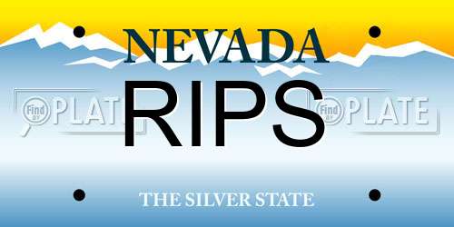 RIPS Nevada License Plate