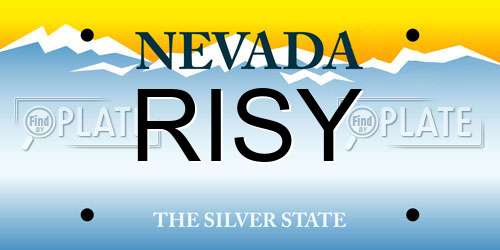 RISY Nevada License Plate