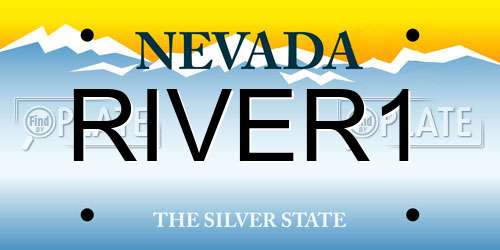 RIVER1 Nevada License Plate