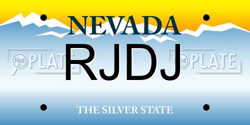 RJDJ Nevada License Plate