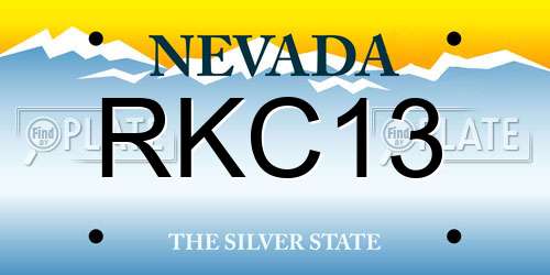 RKC13 Nevada License Plate