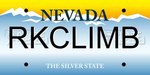 RKCLIMB Nevada License Plate