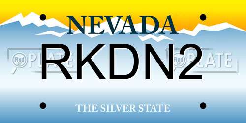 RKDN2 Nevada License Plate