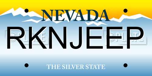 RKNJEEP Nevada License Plate