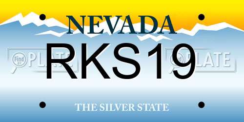 RKS19 Nevada License Plate