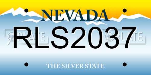 RLS2037 Nevada License Plate