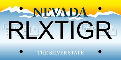 RLXTIGR Nevada License Plate