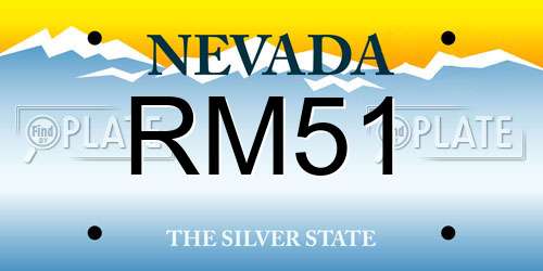 RM51 Nevada License Plate
