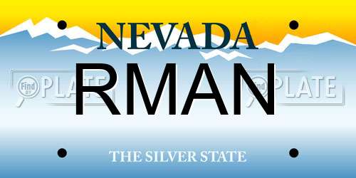 RMAN Nevada License Plate