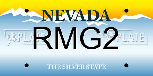 RMG2 Nevada License Plate