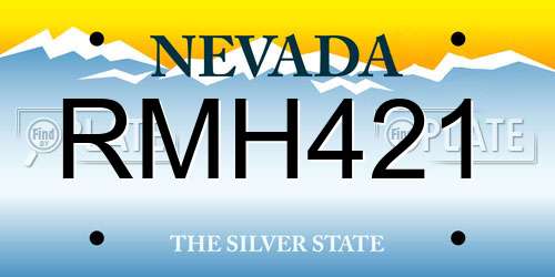 RMH421 Nevada License Plate