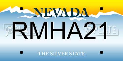 RMHA21 Nevada License Plate