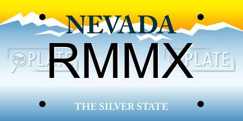 RMMX Nevada License Plate