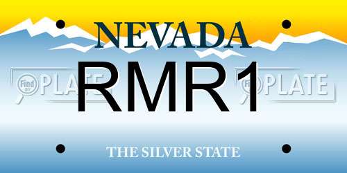 RMR1 Nevada License Plate