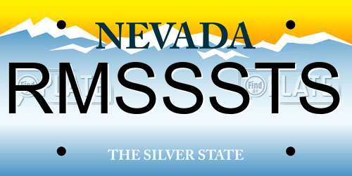 RMSSSTS Nevada License Plate