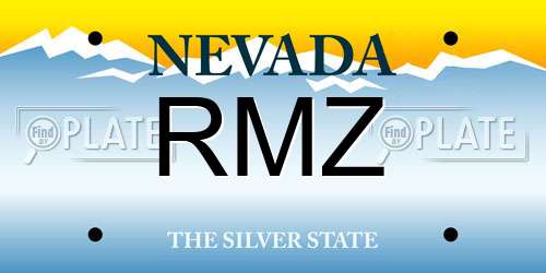 RMZ Nevada License Plate