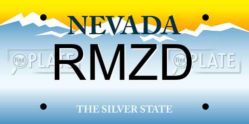 RMZD Nevada License Plate