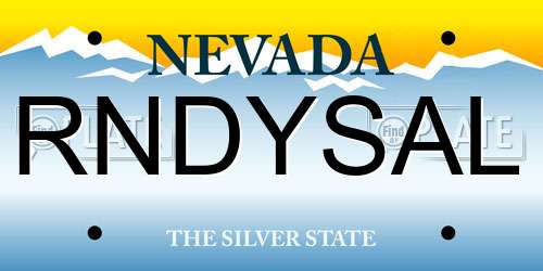 RNDYSAL Nevada License Plate