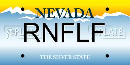 RNFLF Nevada License Plate